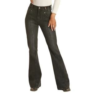 Rock & Roll Denim Women's Black High Rise Trouser Jeans Size 33X34 RRWD5HRZQL